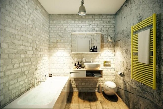 Loft-Style Bathroom Design Ideas and 50+ Photos of the best interiors
