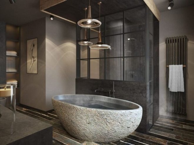 Loft-Style Bathroom Design Ideas and 50+ Photos of the best interiors