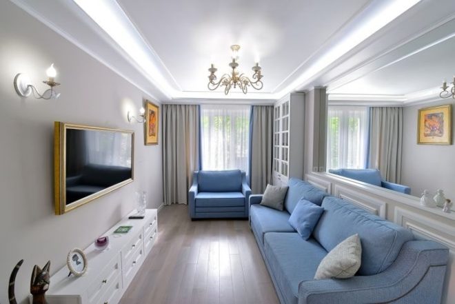 300 Blue Living Room Interior Design Ideas