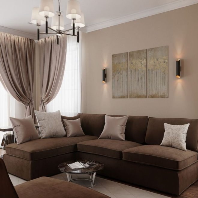 300 Brown Living Room Interior Design Ideas