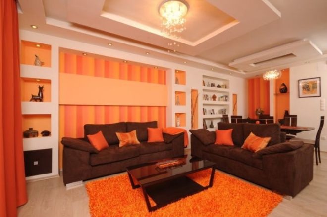 300 Orange Living Room Interior Design Ideas