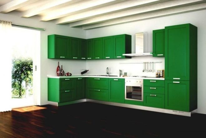 300 White and Green Kitchen Design Ideas